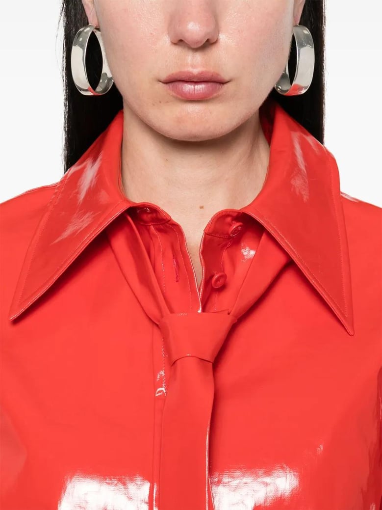 camisa corbata rojo by Selfnex