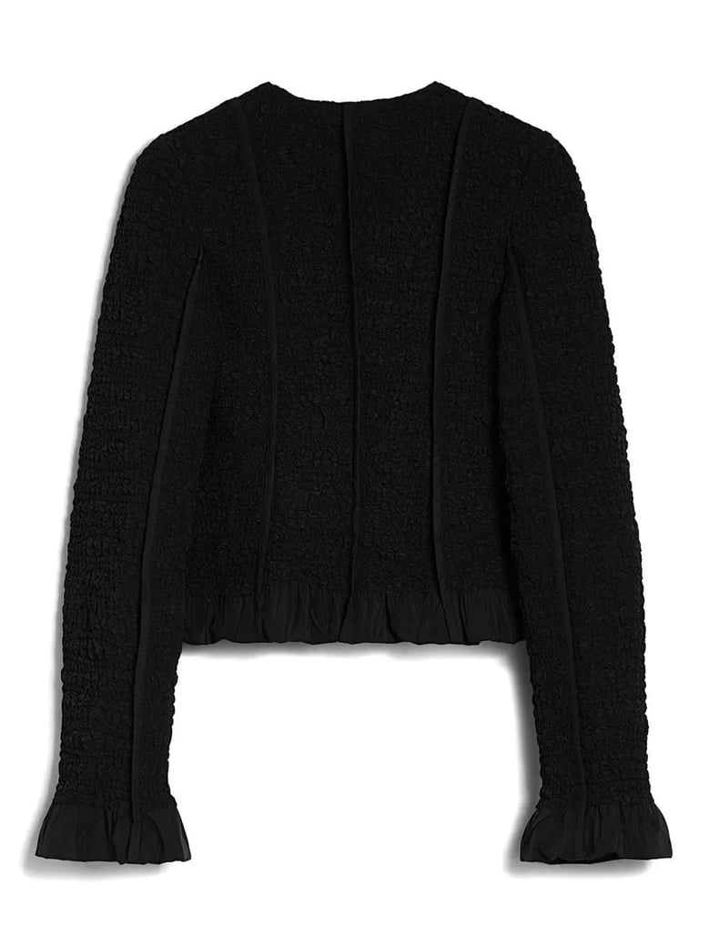 chaqueta puños-dobladillo drap negro by Selfnex