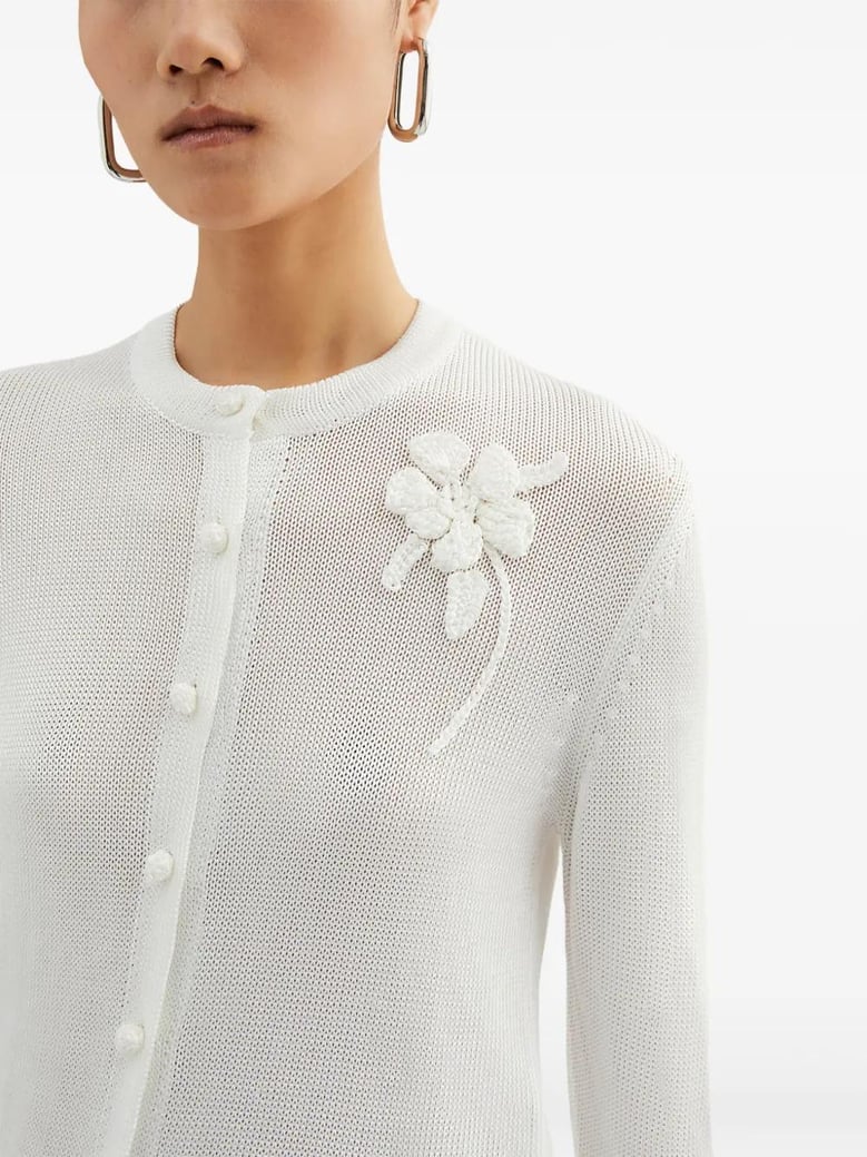 chaqueta punto flor crudo by Selfnex