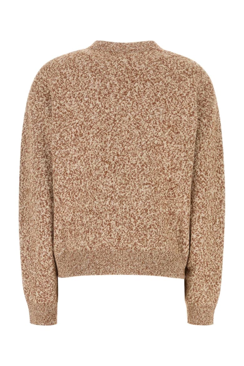 two-tone wool blend cardigan by Selfnex