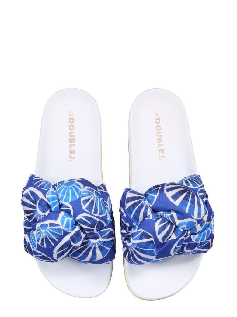 braid slide sandals by Selfnex