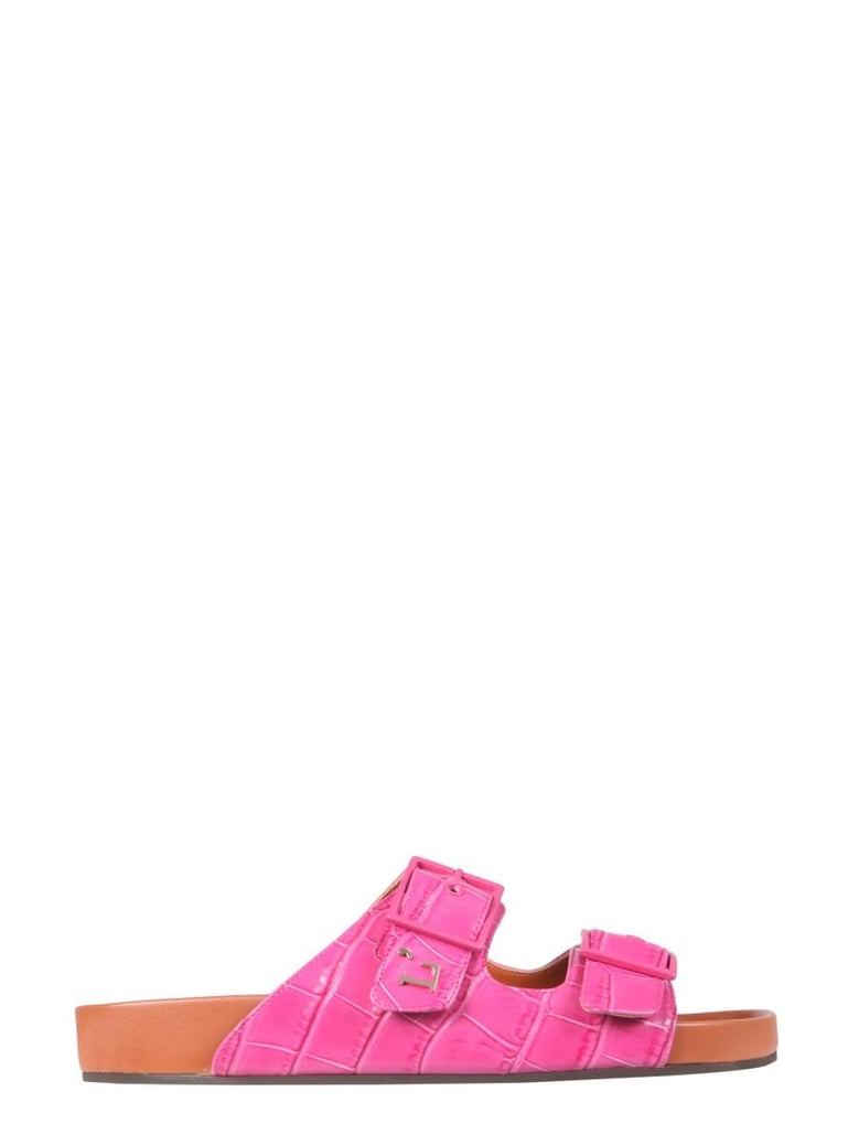sandals with coconut print leather by Selfnex