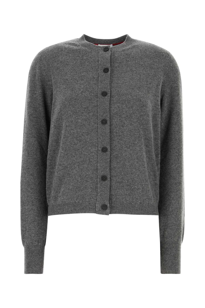 dark grey stretch cashmere blend cardigan by Selfnex