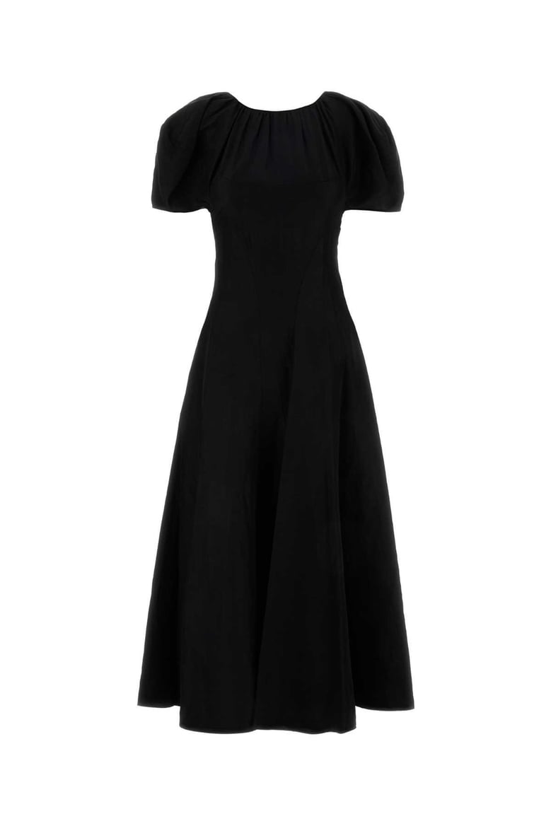 black viscose blend dress by Selfnex