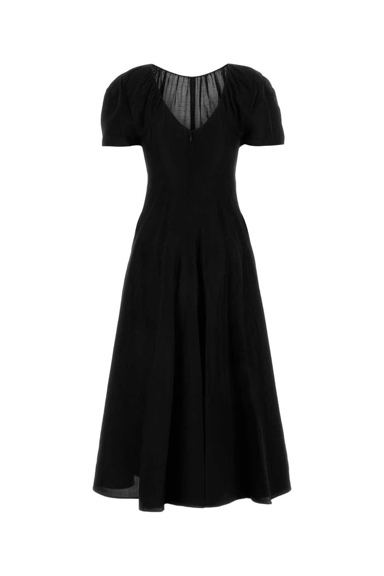 black viscose blend dress by Selfnex