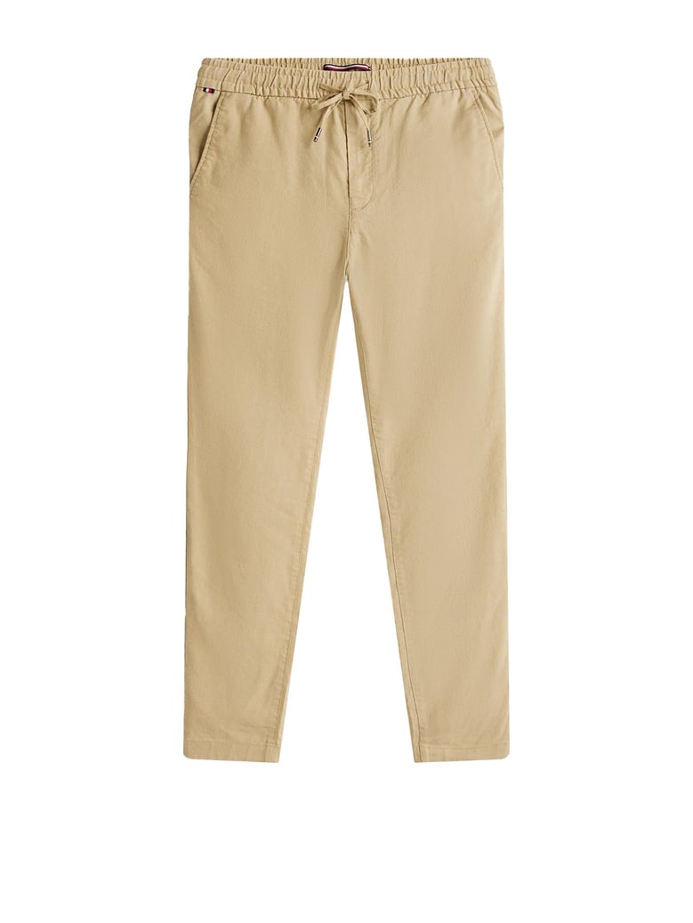 tommy hilfiger harlem relaxed fit tapered pants in linen blend by Selfnex