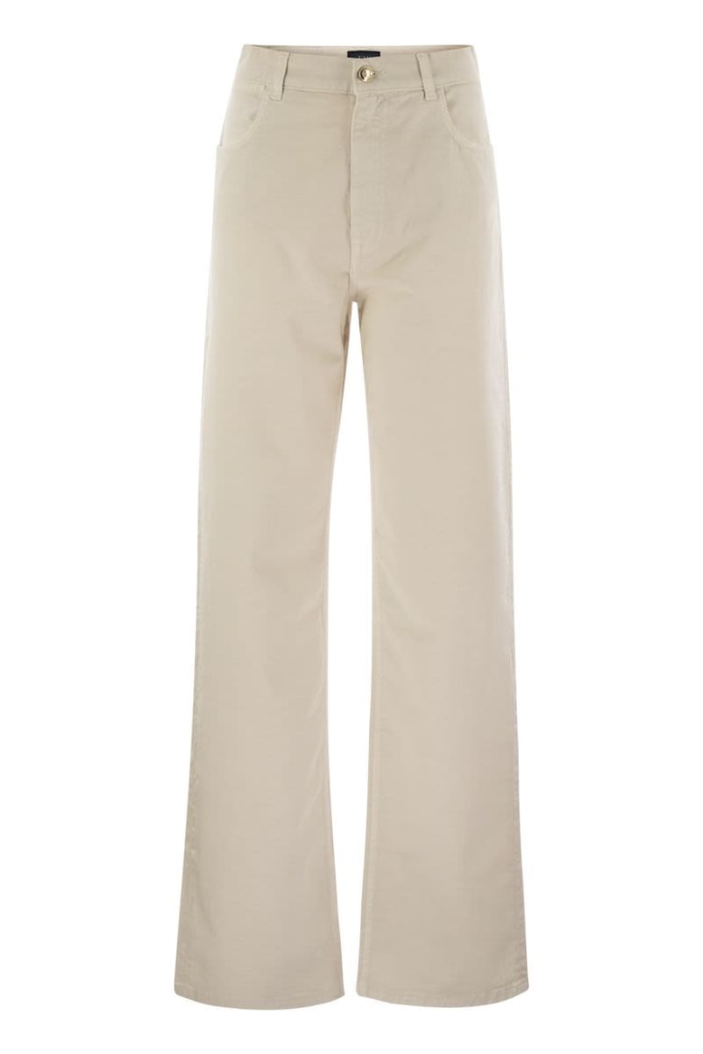 5-pocket trousers in stretch cotton drill by Selfnex