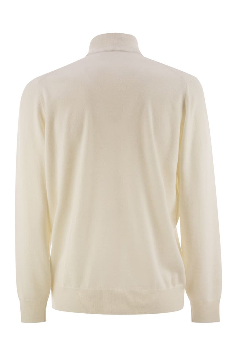 high-necked cashmere sweater with zip opening by Selfnex