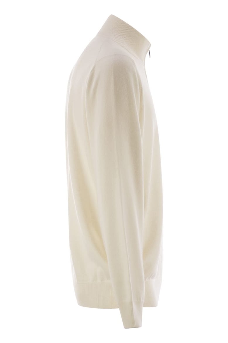 high-necked cashmere sweater with zip opening by Selfnex
