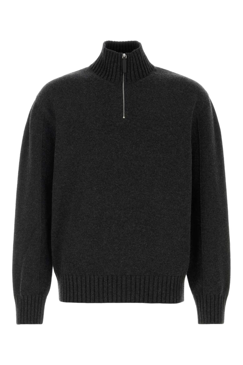slate cashmere blend sweater by Selfnex