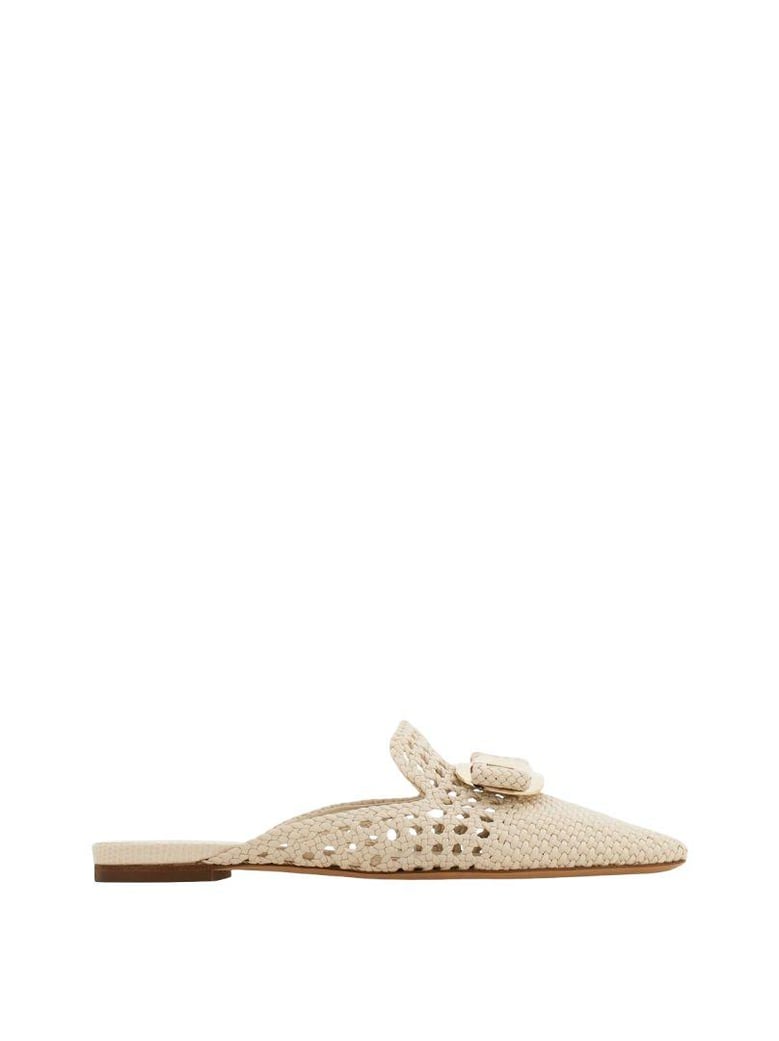 mules leather trenchy lazo beige by Selfnex