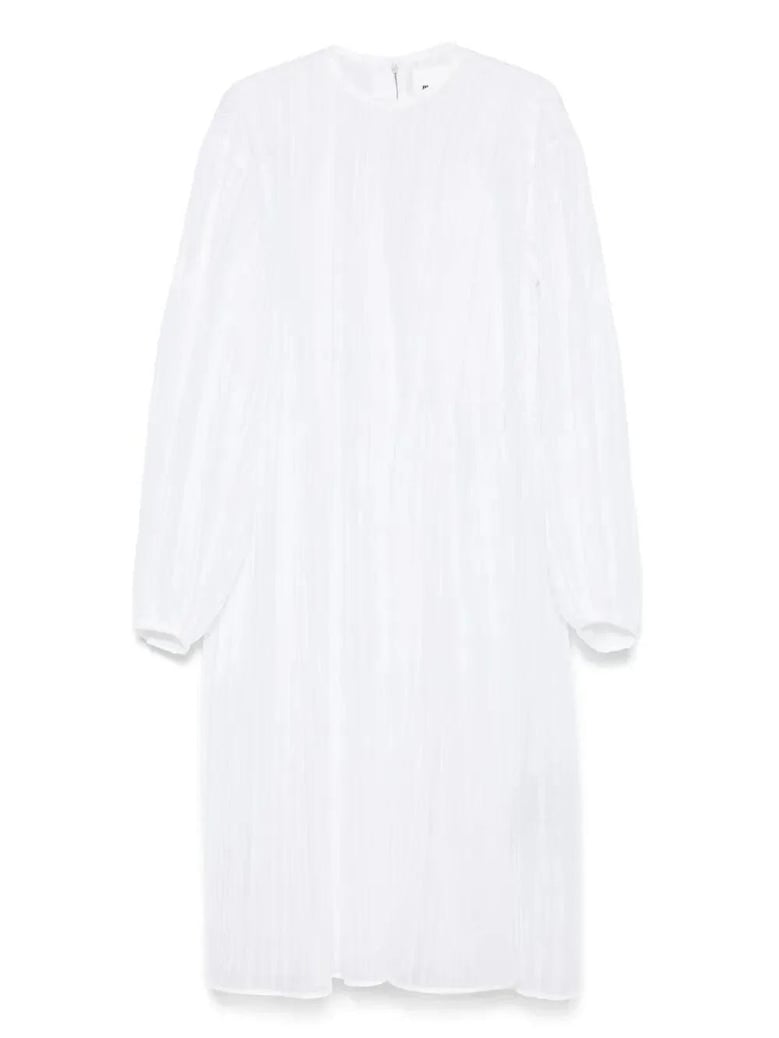 white pleated dress by Selfnex