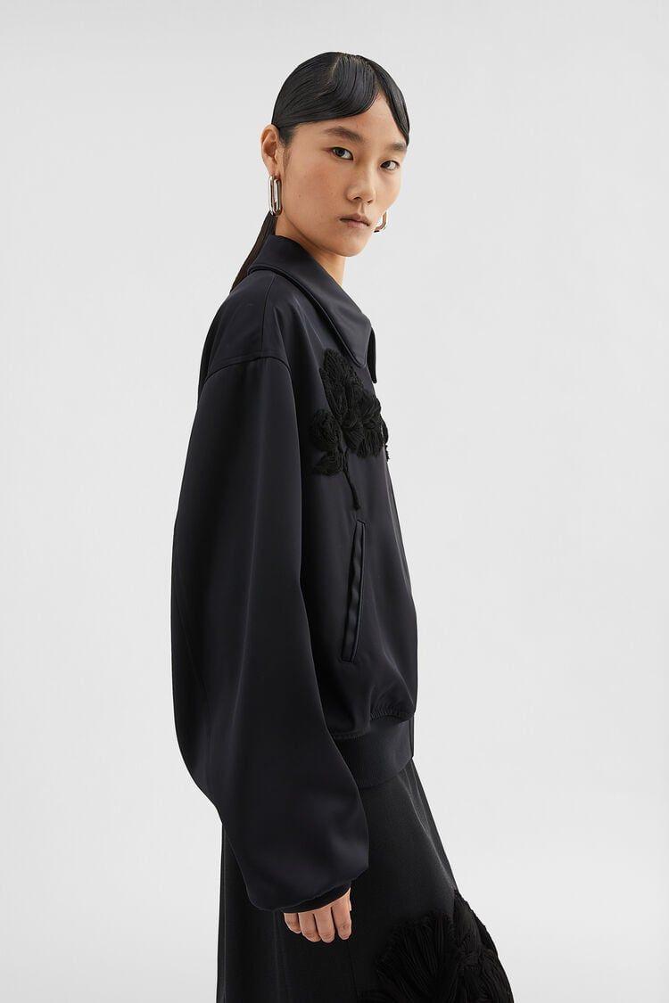 bomber floral relieve black by Selfnex