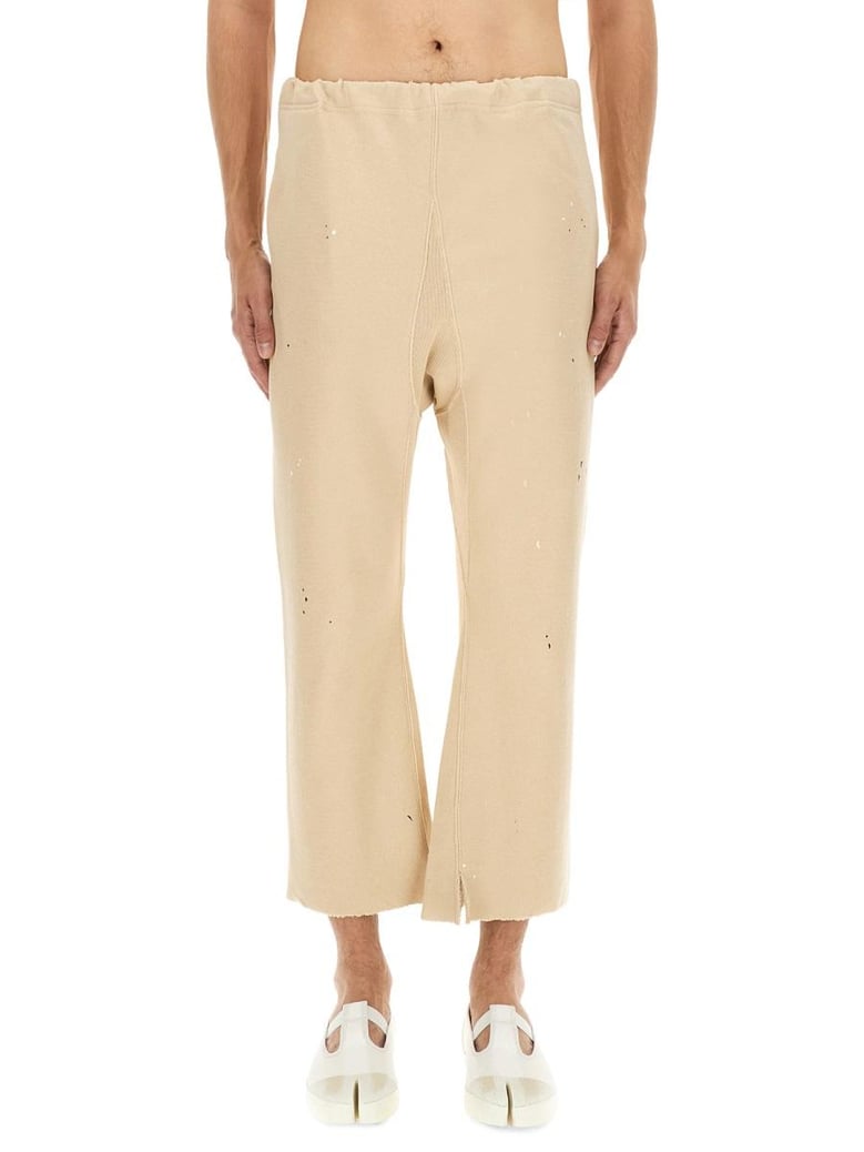 ivory cotton trousers by Selfnex