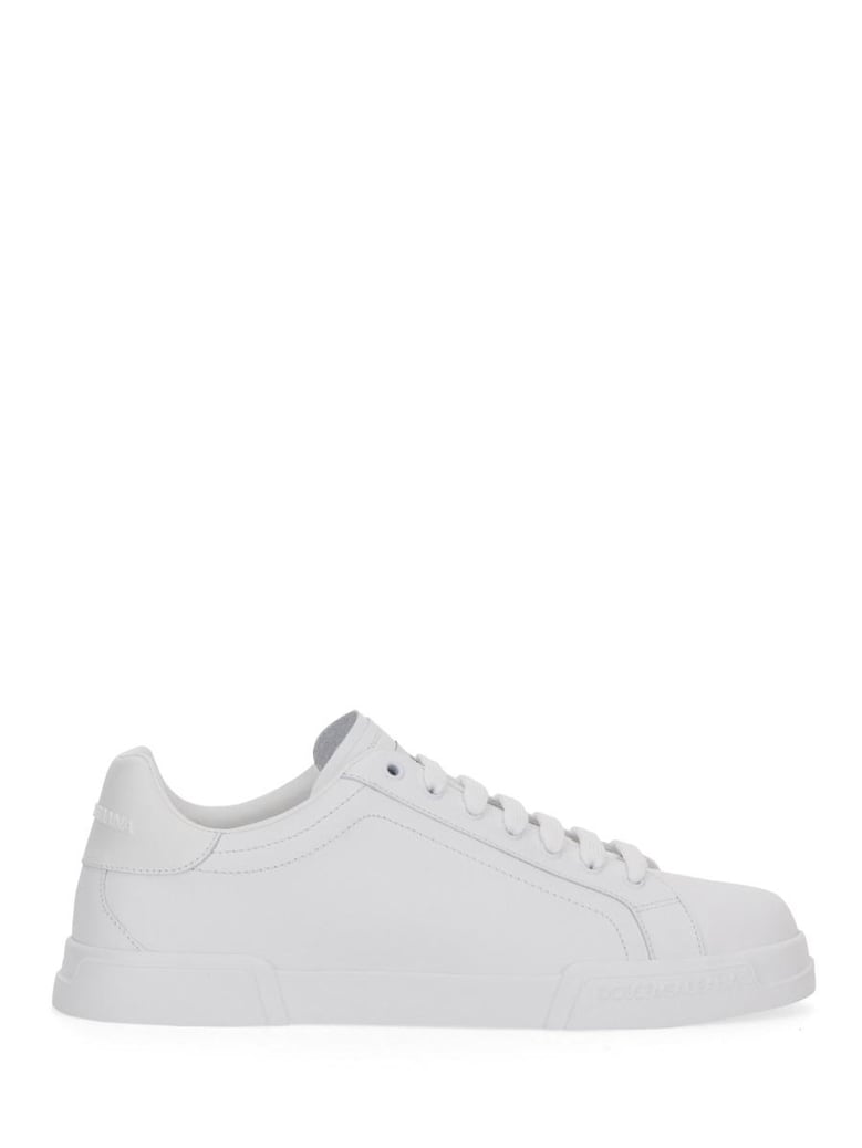 white portofino sneakers in leather by Selfnex