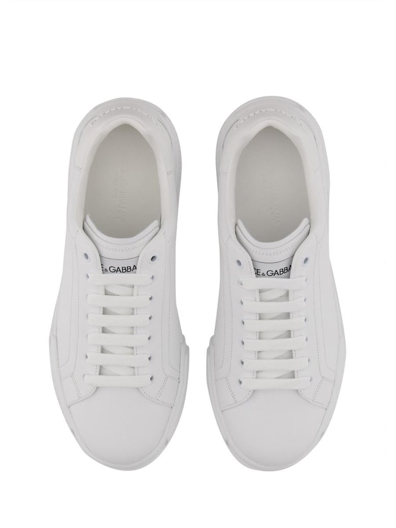 white portofino sneakers in leather by Selfnex