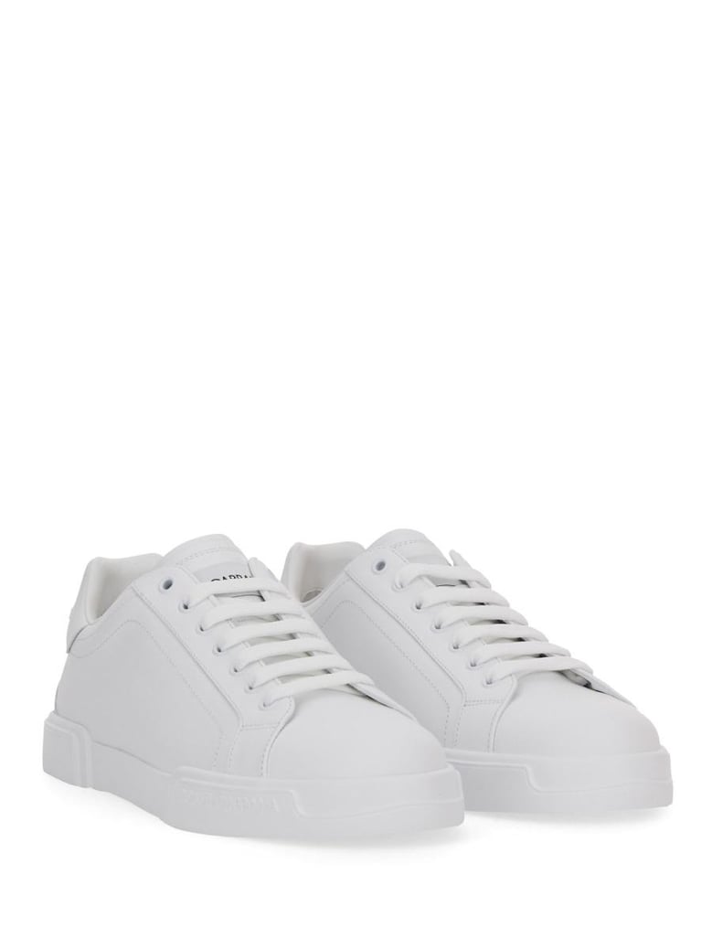 white portofino sneakers in leather by Selfnex