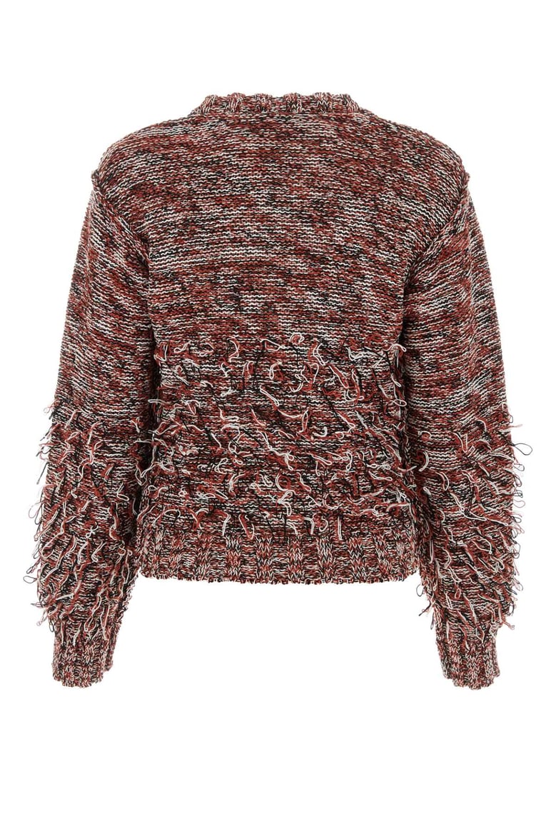 embroidered cotton blend sweater by Selfnex