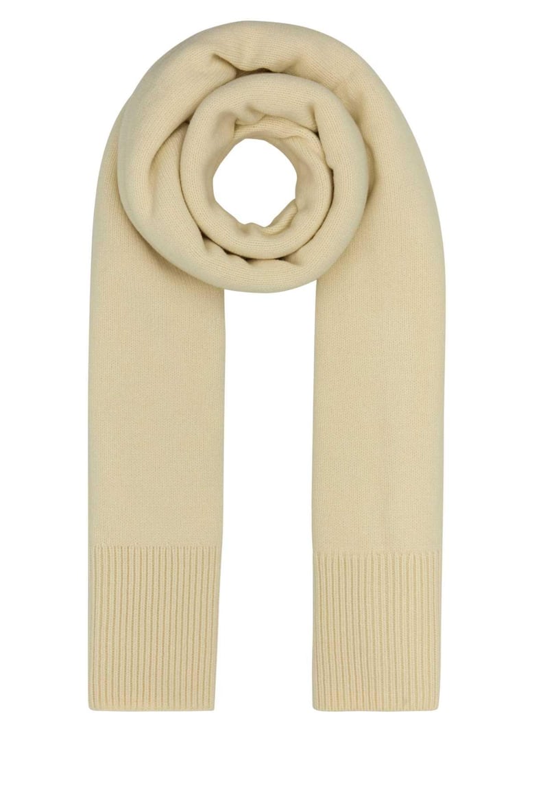 ivory wool blend ash scarf by Selfnex