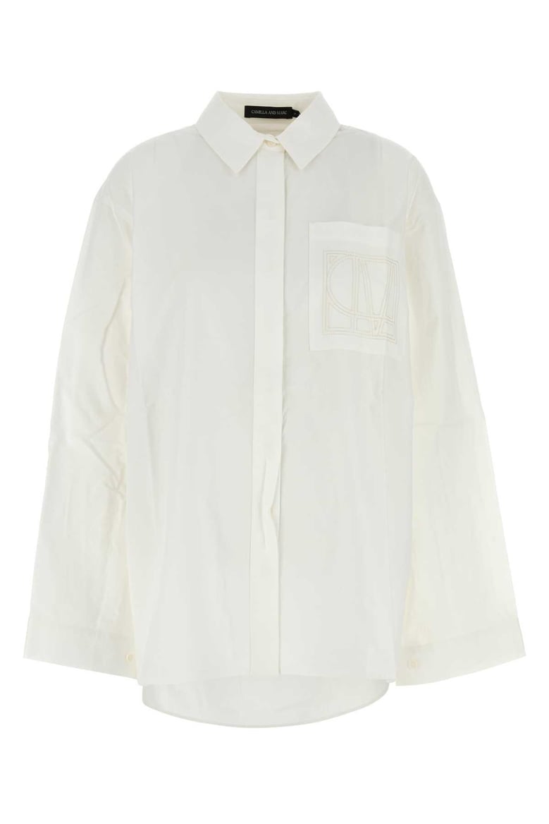 white poplin winslow oversize shirt by Selfnex
