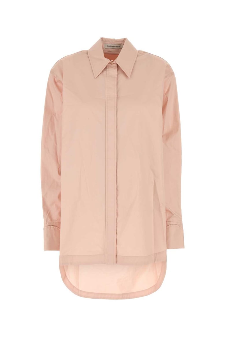 pastel pink poplin porte oversize shirt by Selfnex