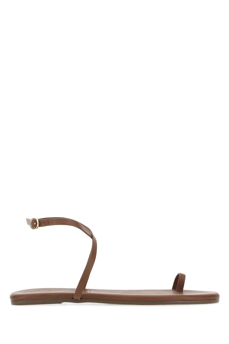 chocolate leather phoebe sandals by Selfnex