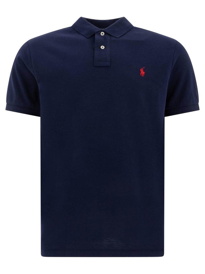 cotton blue polo shirt by Selfnex