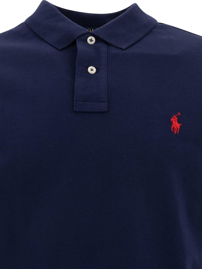 cotton blue polo shirt by Selfnex