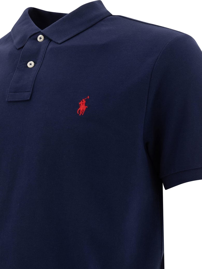 cotton blue polo shirt by Selfnex