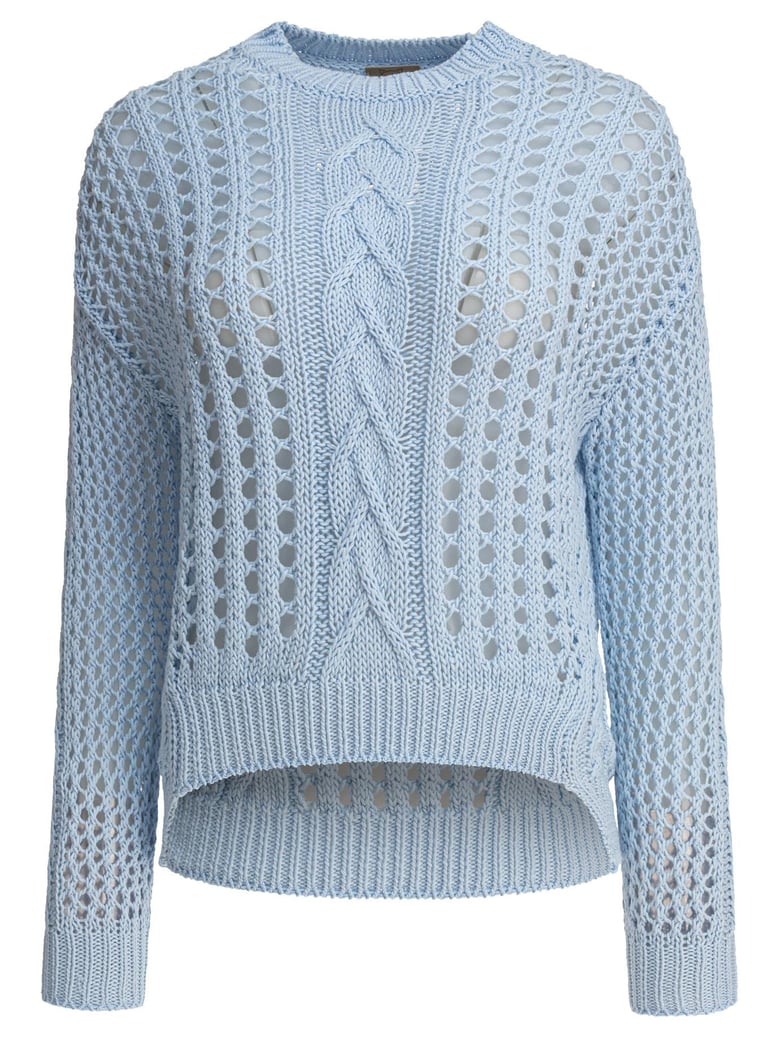 cotton light blue knitwear by Selfnex