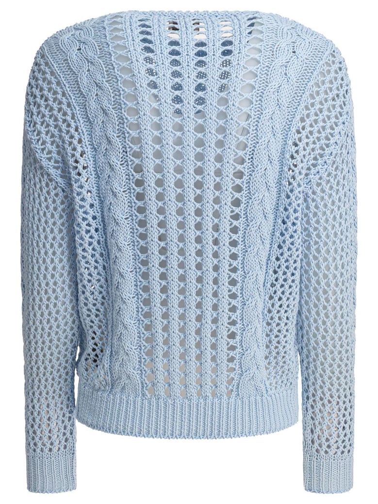 cotton light blue knitwear by Selfnex