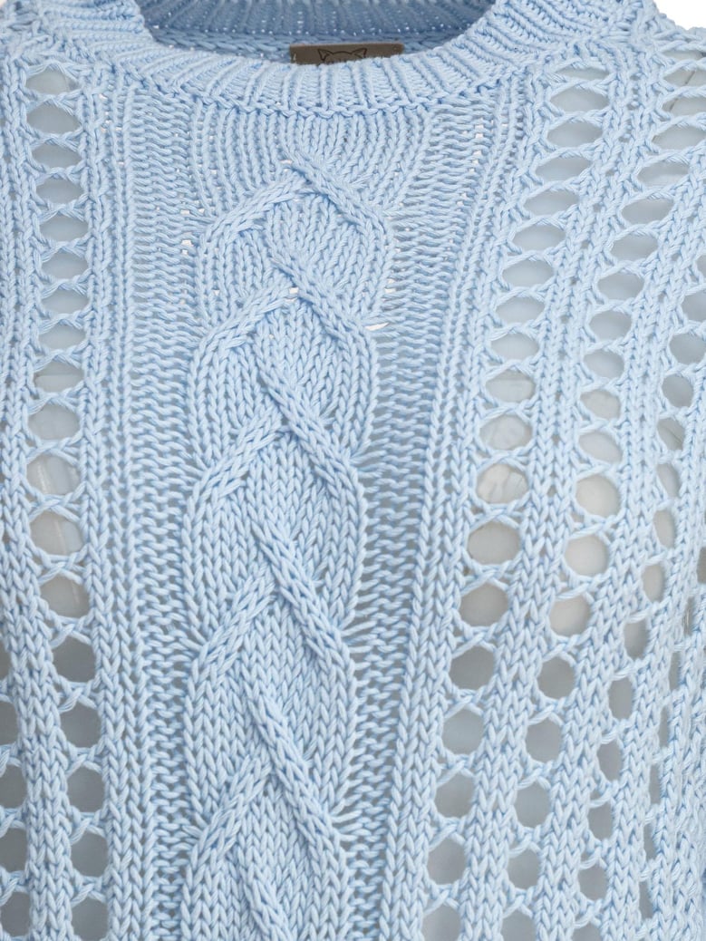 cotton light blue knitwear by Selfnex
