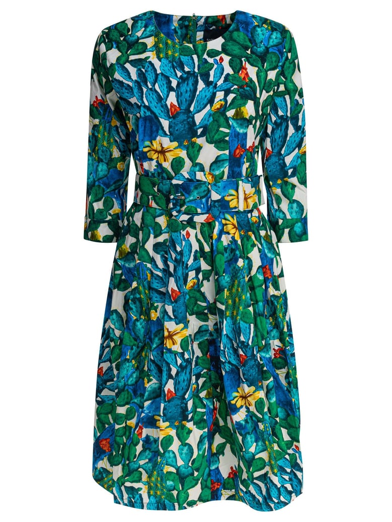 cotton green dress by Selfnex