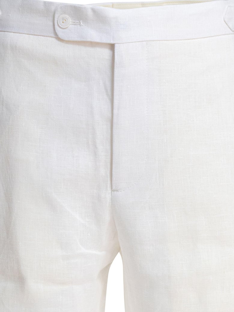 linen white trousers by Selfnex