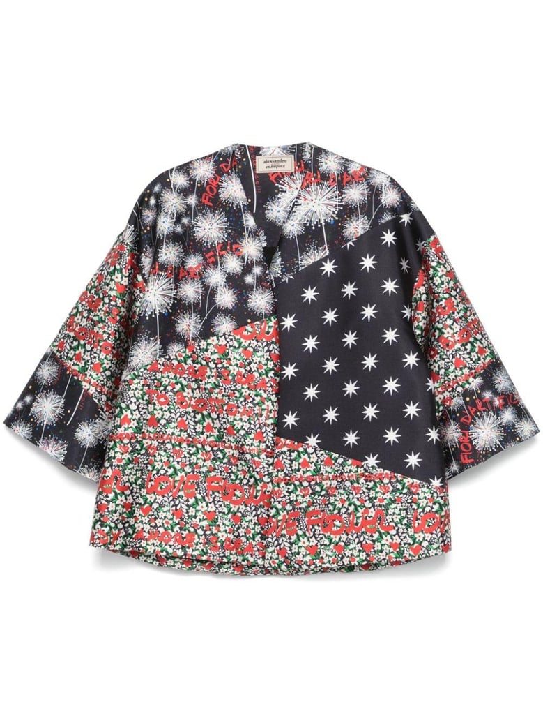 printed kimono by Selfnex