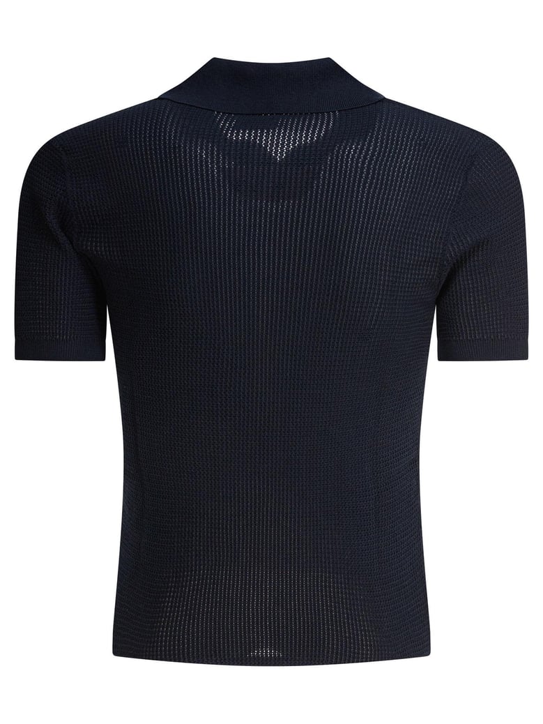 cotton blue polo shirt by Selfnex