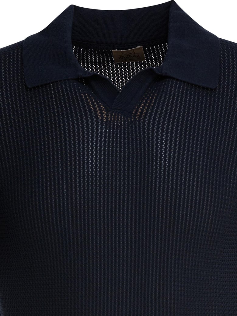 cotton blue polo shirt by Selfnex