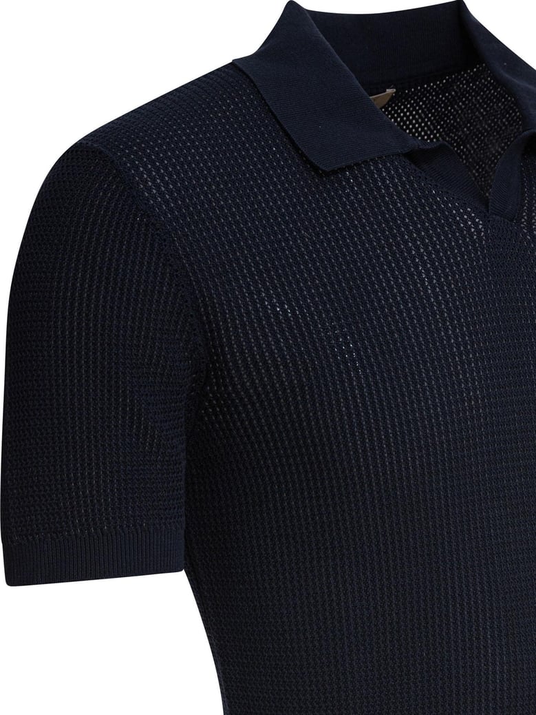 cotton blue polo shirt by Selfnex