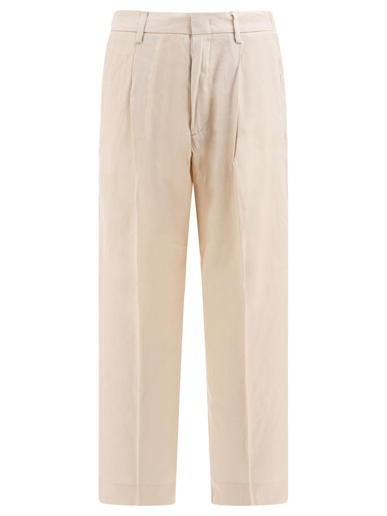 viscose beige trousers by Selfnex