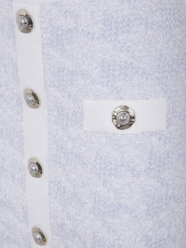 buttoned tweed knee lenght skirt by Selfnex