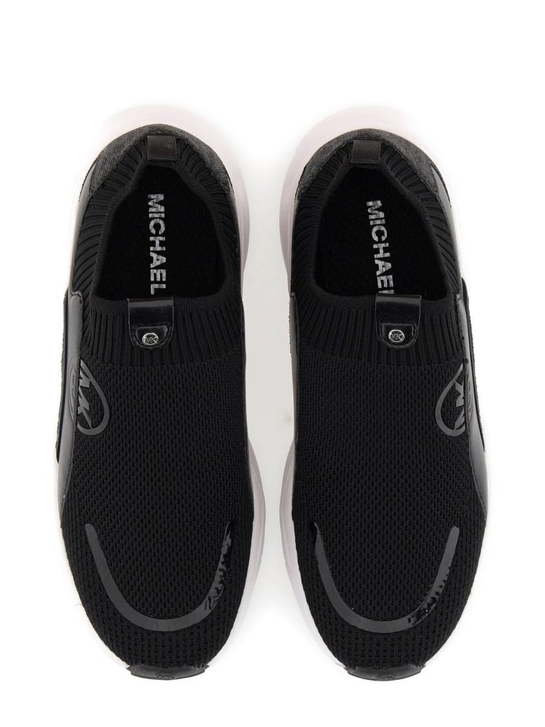 black polyester sneakers by Selfnex