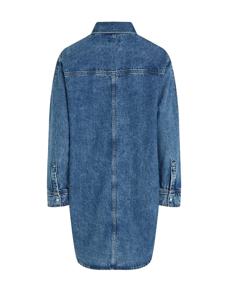 long denim shirt dress by Selfnex
