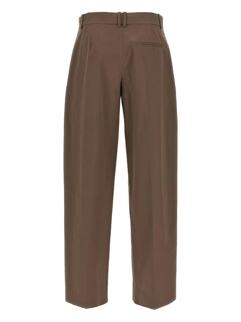taupe cotton trousers by Selfnex