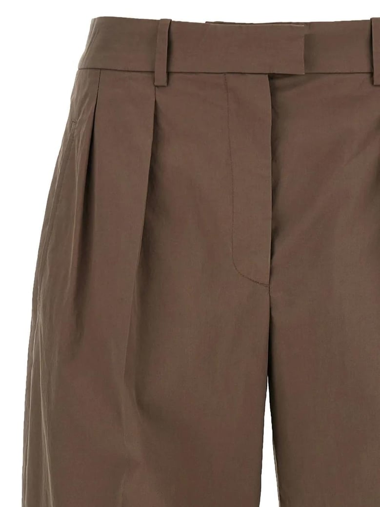 taupe cotton trousers by Selfnex