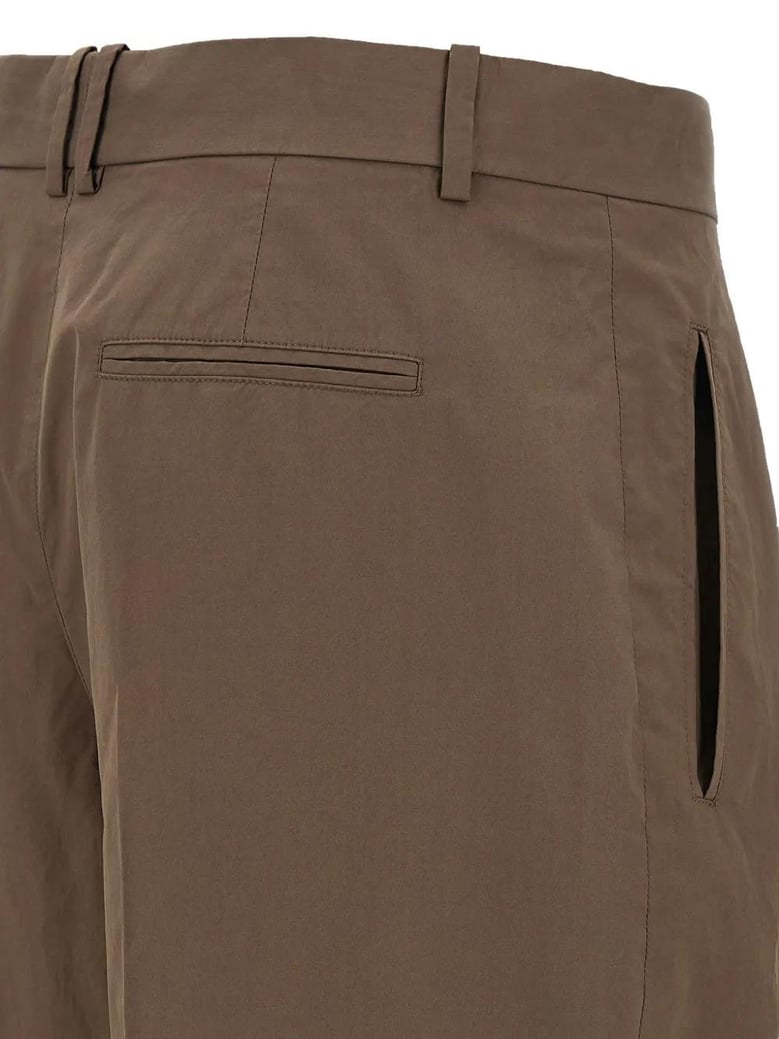 taupe cotton trousers by Selfnex