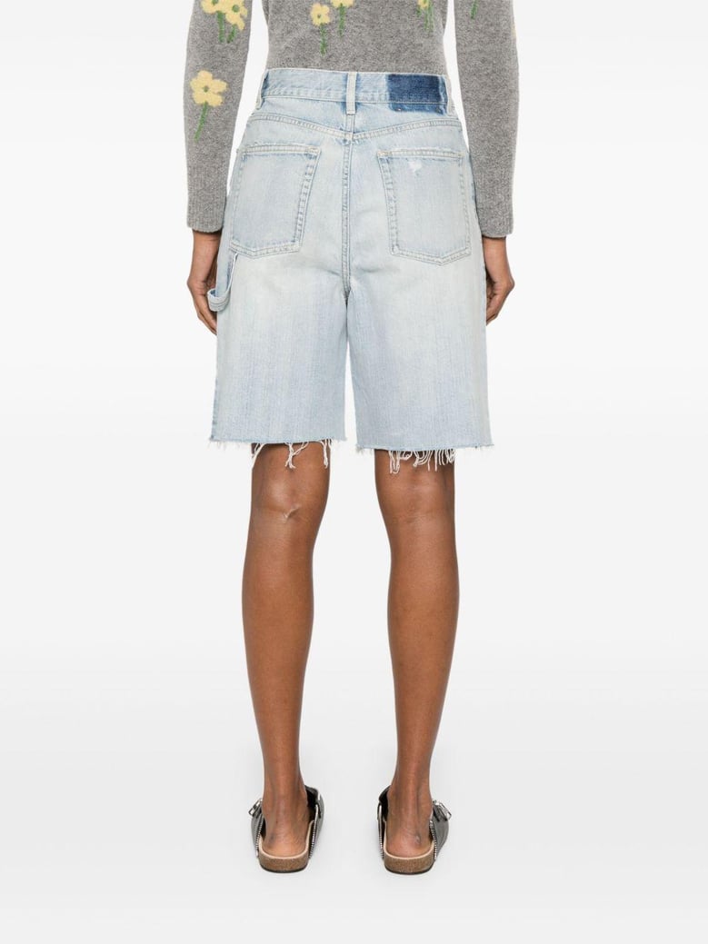 cloud blue cotton shorts by Selfnex