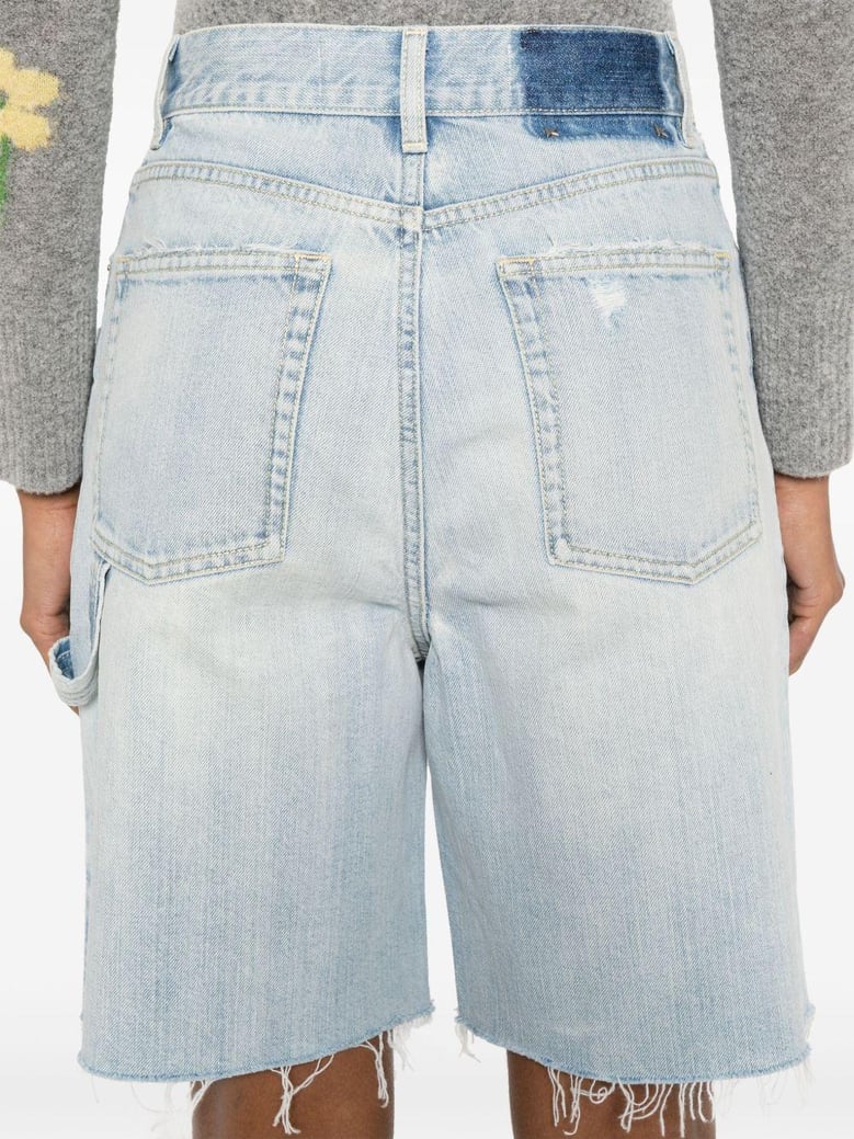 cloud blue cotton shorts by Selfnex