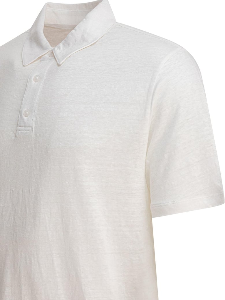linen polo shirt by Selfnex