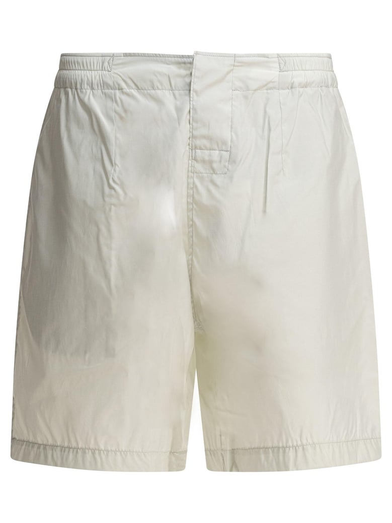 silk green shorts by Selfnex