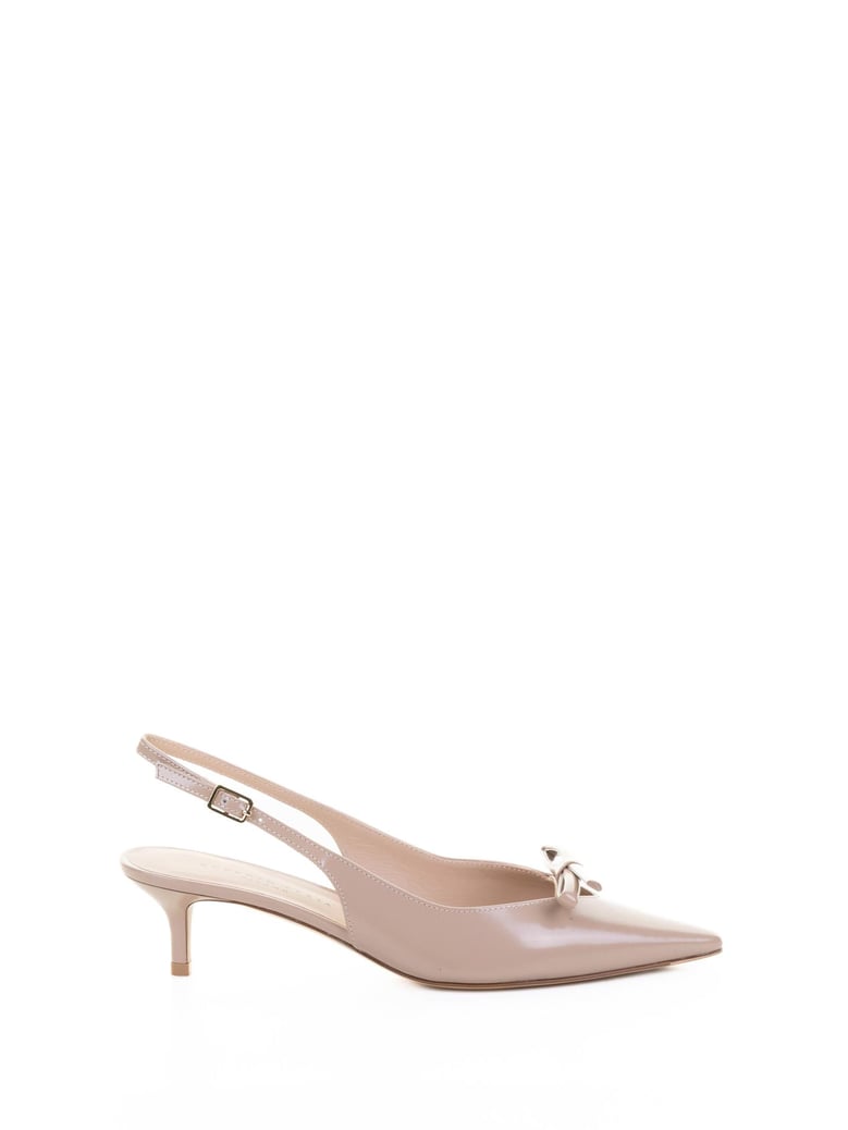décolleté slingback powder in leather by Selfnex